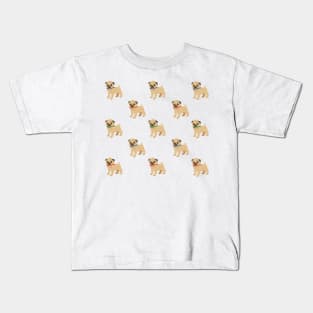 Dogs with Blue, Red and green collars pattern Kids T-Shirt